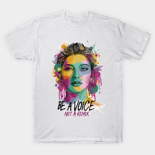 "Originality Speaks" - Artistic Girl Portrait Design T-Shirt